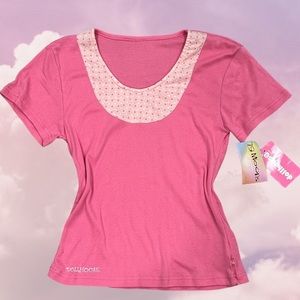 Vintage y2k dollhouse pink polka dot top new w tags deadstock Kawaii